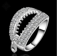 Ring med stilig glidelås-design